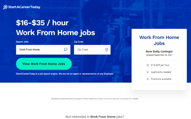 StartACareerToday - Work From Home - (US)